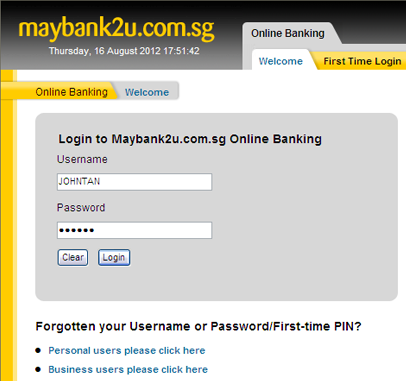 Maybank business account